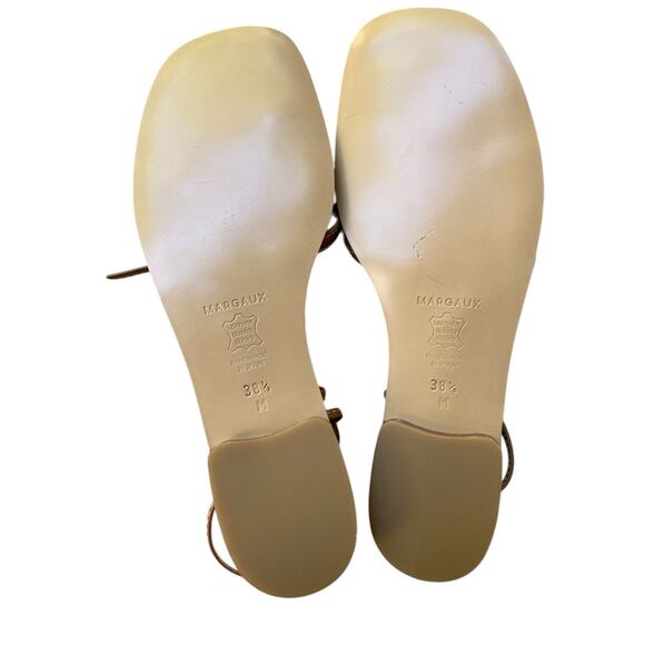 Margaux The Wrap Sandals EU 38.5 US 8.5 Brown Nappa Leather Tie Lace Up Neutral - Picture 9 of 13